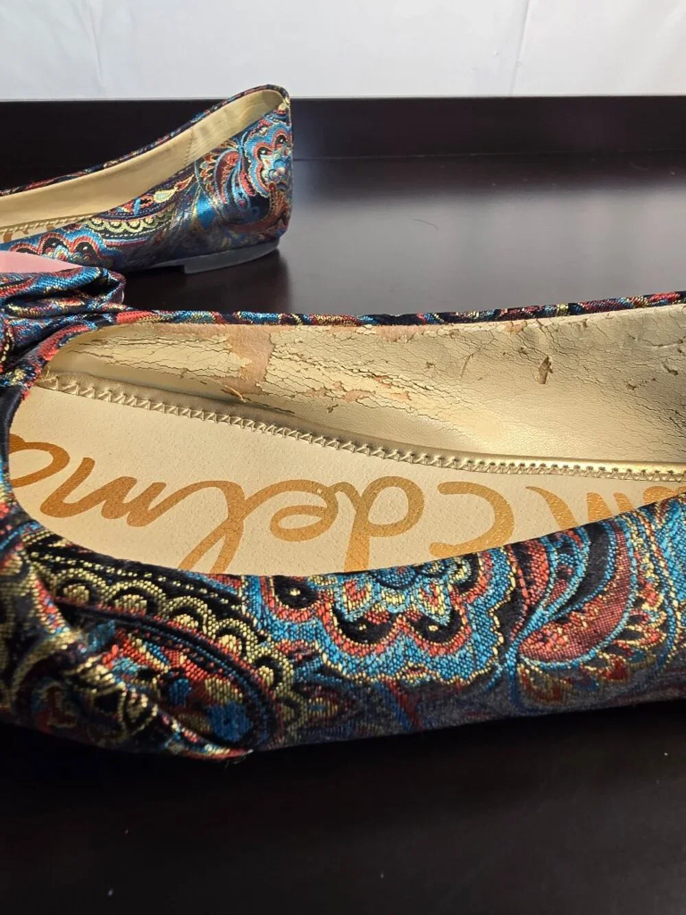 Sam Edelman Franny Bow Paisley Ballet Flats Size 7
